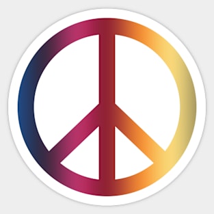 Peace Linear Gradient (Clear/White) Sticker